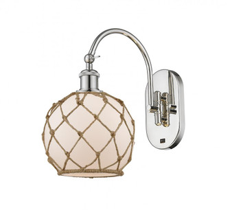 Farmhouse Rope - 1 Light - 8 inch - Polished Nickel - Sconce (3442|518-1W-PN-G121-8RB)