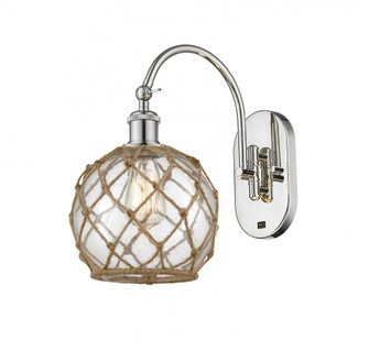 Farmhouse Rope - 1 Light - 8 inch - Polished Nickel - Sconce (3442|518-1W-PN-G122-8RB-LED)