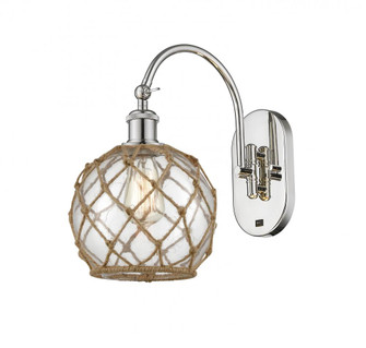 Farmhouse Rope - 1 Light - 8 inch - Polished Nickel - Adjustable Swing Arm (3442|518-1W-PN-G122-8RB)
