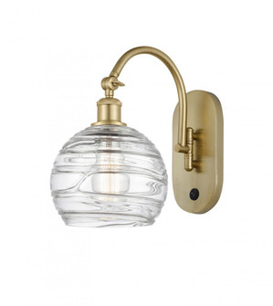 Athens Deco Swirl - 1 Light - 8 inch - Satin Gold - Adjustable Swing Arm (3442|518-1W-SG-G1213-8)