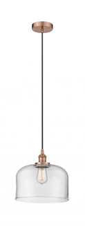 Bell - 1 Light - 12 inch - Antique Copper - Cord hung - Mini Pendant (3442|616-1PH-AC-G72-L)