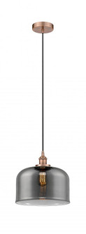 Bell - 1 Light - 12 inch - Antique Copper - Cord hung - Mini Pendant (3442|616-1PH-AC-G73-L-LED)