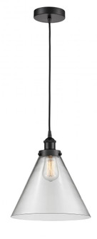 Cone - 1 Light - 12 inch - Matte Black - Cord hung - Mini Pendant (3442|616-1PH-BK-G42-L)