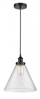 Cone - 1 Light - 12 inch - Matte Black - Cord hung - Mini Pendant (3442|616-1PH-BK-G44-L)