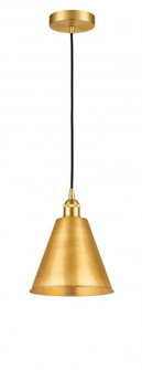 Berkshire - 1 Light - 8 inch - Satin Gold - Cord hung - Mini Pendant (3442|616-1P-SG-MBC-8-SG-LED)