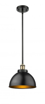 Derby - 1 Light - 10 inch - Black Antique Brass - Pendant (3442|916-1S-BAB-MFD-10-BK-LED)
