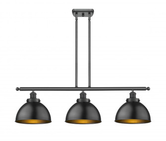 Derby - 3 Light - 36 inch - Matte Black - Stem Hung - Island Light (3442|916-3I-BK-MFD-10-BK)