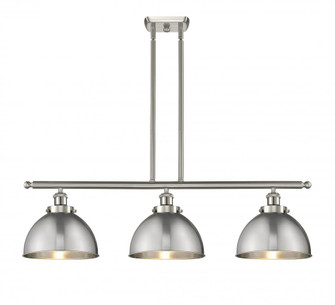 Derby - 3 Light - 36 inch - Brushed Satin Nickel - Stem Hung - Island Light (3442|916-3I-SN-MFD-10-SN-LED)