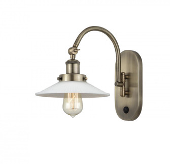 Halophane - 1 Light - 9 inch - Antique Brass - Adjustable Swing Arm (3442|918-1W-AB-G1-LED)
