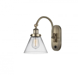 Cone - 1 Light - 8 inch - Antique Brass - Sconce (3442|918-1W-AB-G42-LED)