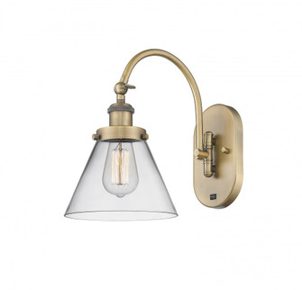 Cone - 1 Light - 8 inch - Brushed Brass - Adjustable Swing Arm (3442|918-1W-BB-G42)