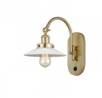 Halophane - 1 Light - 9 inch - Satin Gold - Adjustable Swing Arm (3442|918-1W-SG-G1-LED)