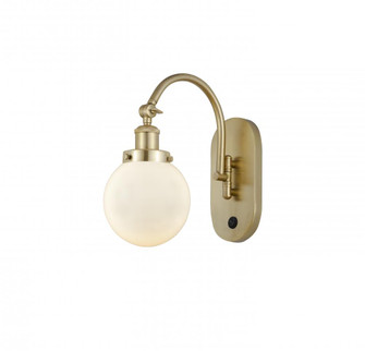 Beacon - 1 Light - 6 inch - Satin Gold - Adjustable Swing Arm (3442|918-1W-SG-G201-6-LED)