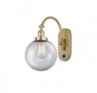 Beacon - 1 Light - 8 inch - Satin Gold - Adjustable Swing Arm (3442|918-1W-SG-G202-8-LED)
