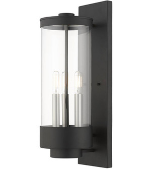 3 Lt Textured Black Outdoor Wall Lantern (108|20724-14)