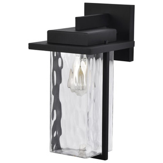 Vernal; 1 Light Large Wall Lantern; Matte Black with Clear Water Glass (81|60/7356)