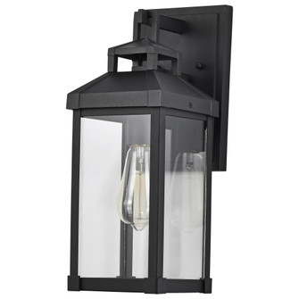 Corning; 1 Light Medium Wall Lantern; Matte Black with Clear Glass (81|60/7371)