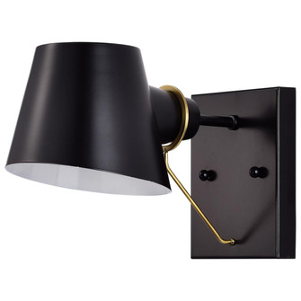 Baxter; 1 Light Vanity; Black with Burnished Brass (81|60/7381)