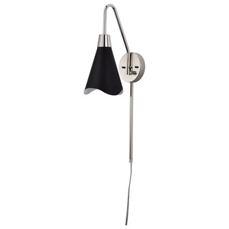 Tango; 1 Light; Wall Sconce; Matte Black with Polished Nickel (81|60/7469)