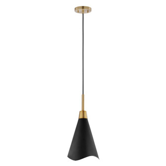 Tango; 1 Light; Large Pendant; Matte Black with Burnished Brass (81|60/7476)