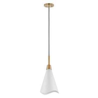 Tango; 1 Light; Large Pendant; Matte White with Burnished Brass (81|60/7477)