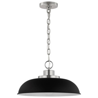 Colony; 1 Light; Small Pendant; Matte Black with Polished Nickel (81|60/7482)