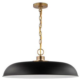 Colony; 1 Light; Large Pendant; Matte Black with Burnished Brass (81|60/7487)