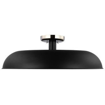 Colony; 1 Light; Large Semi-Flush Mount Fixture; Matte Black with Polished Nickel (81|60/7498)
