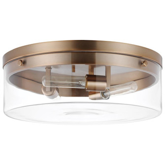 Intersection; Large Flush Mount Fixture; Burnished Brass with Clear Glass (81|60/7538)