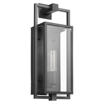 Exhibit; 1 Light; Medium Wall Lantern; Matte Black Finish with Clear Beveled Glass (81|60/7544)