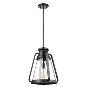 Everett; 1 Light; 14 Inch Pendant; Matte Black with Clear Glass (81|60/7553)