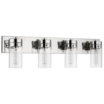 Intersection; 4 Light; Vanity; Polished Nickel with Clear Glass (81|60/7634)