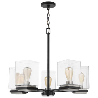 Crossroads; 5 Light Chandelier; Matte Black with Clear Glass (81|60/7656)