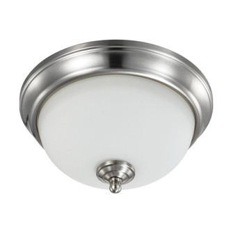 19 Watt; 11 inch; LED Flush Mount Fixture; 3000K; Dimmable; Brushed Nickel; Frosted Glass (81|62/1562)