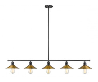 5 Light Linear Chandelier (276|613-5L-MB+FB)