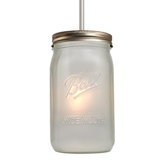 Besa Pendant Milo 4 Satin Nickel White Frost 1x40W Medium Base A15 , 15Ft. Cord (127|1JT-MILO4WF-SN-L)