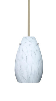 Besa Pera 9 LED Pendant Carrera Satin Nickel 1x9W LED, 15Ft. Cord (127|1TT-412619-LED-SN-L)