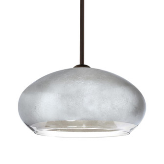 Besa Brio 14 Stem Pendant Bronze Silver Foil 1x9W LED, 15Ft. Cord (127|1TT-4345SF-LED-BR-L)