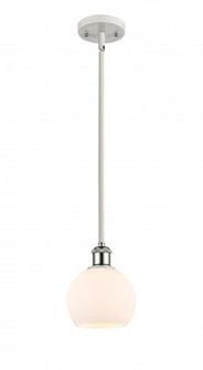 Athens - 1 Light - 6 inch - White Polished Chrome - Mini Pendant (3442|516-1S-WPC-G121-6)