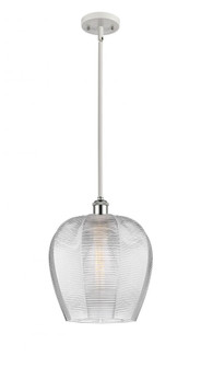 Norfolk - 1 Light - 12 inch - White Polished Chrome - Mini Pendant (3442|516-1S-WPC-G462-12-LED)