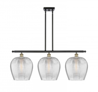 Norfolk - 3 Light - 38 inch - Black Antique Brass - Stem hung - Island Light (3442|516-3I-BAB-G462-12-LED)