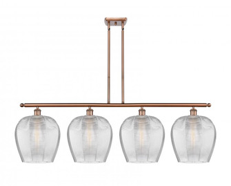 Norfolk - 4 Light - 50 inch - Antique Copper - Stem hung - Island Light (3442|516-4I-AC-G462-12)