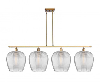Norfolk - 4 Light - 50 inch - Brushed Brass - Stem hung - Island Light (3442|516-4I-BB-G462-12-LED)
