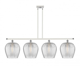 Norfolk - 4 Light - 50 inch - White Polished Chrome - Stem hung - Island Light (3442|516-4I-WPC-G462-12-LED)
