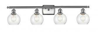 Athens - 4 Light - 36 inch - Brushed Satin Nickel - Bath Vanity Light (3442|516-4W-SN-G124-6-LED)