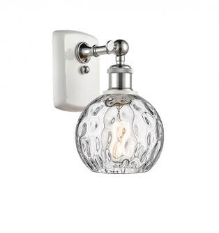 Athens Water Glass - 1 Light - 6 inch - White Polished Chrome - Sconce (3442|516-1W-WPC-G1215-6)