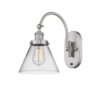 Cone - 1 Light - 8 inch - Brushed Satin Nickel - Sconce (3442|918-1W-SN-G42-LED)