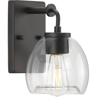 Caisson Collection One-Light Graphite Clear Glass Urban Industrial Bath Vanity Light (149|P300345-143)