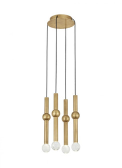 Guyed 4 Light Chandelier (7355|700TRSPGYD4RNB-LED930)
