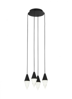 Turret 4 Light Chandelier (7355|700TRSPTRT4RB-LED930)